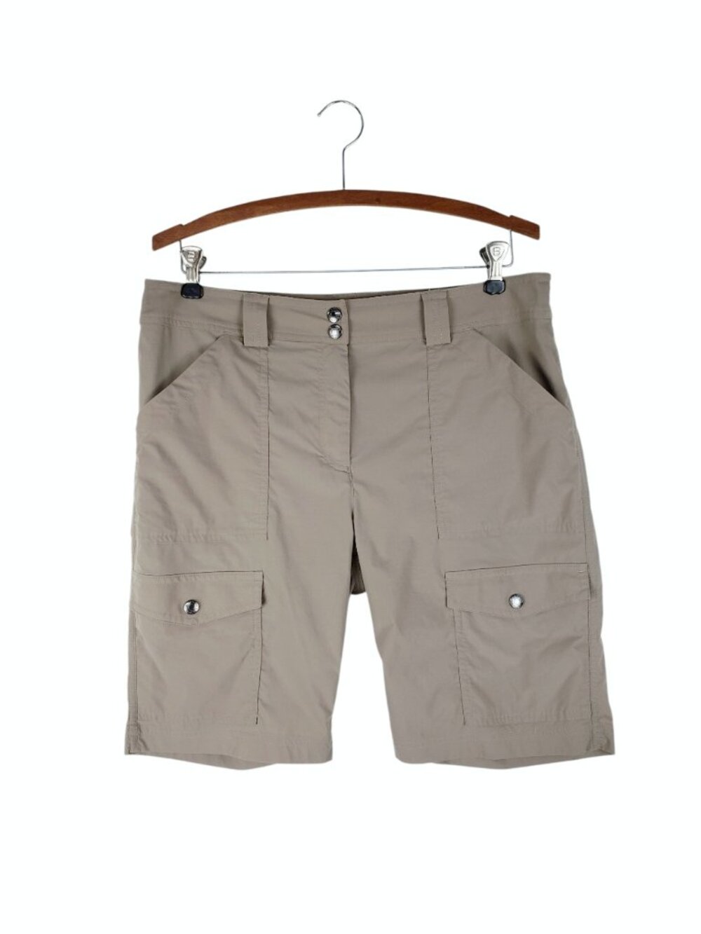 Anatomie Apiedi Cargo Shorts Khaki Skinny Lightweight Bermuda Womens Large